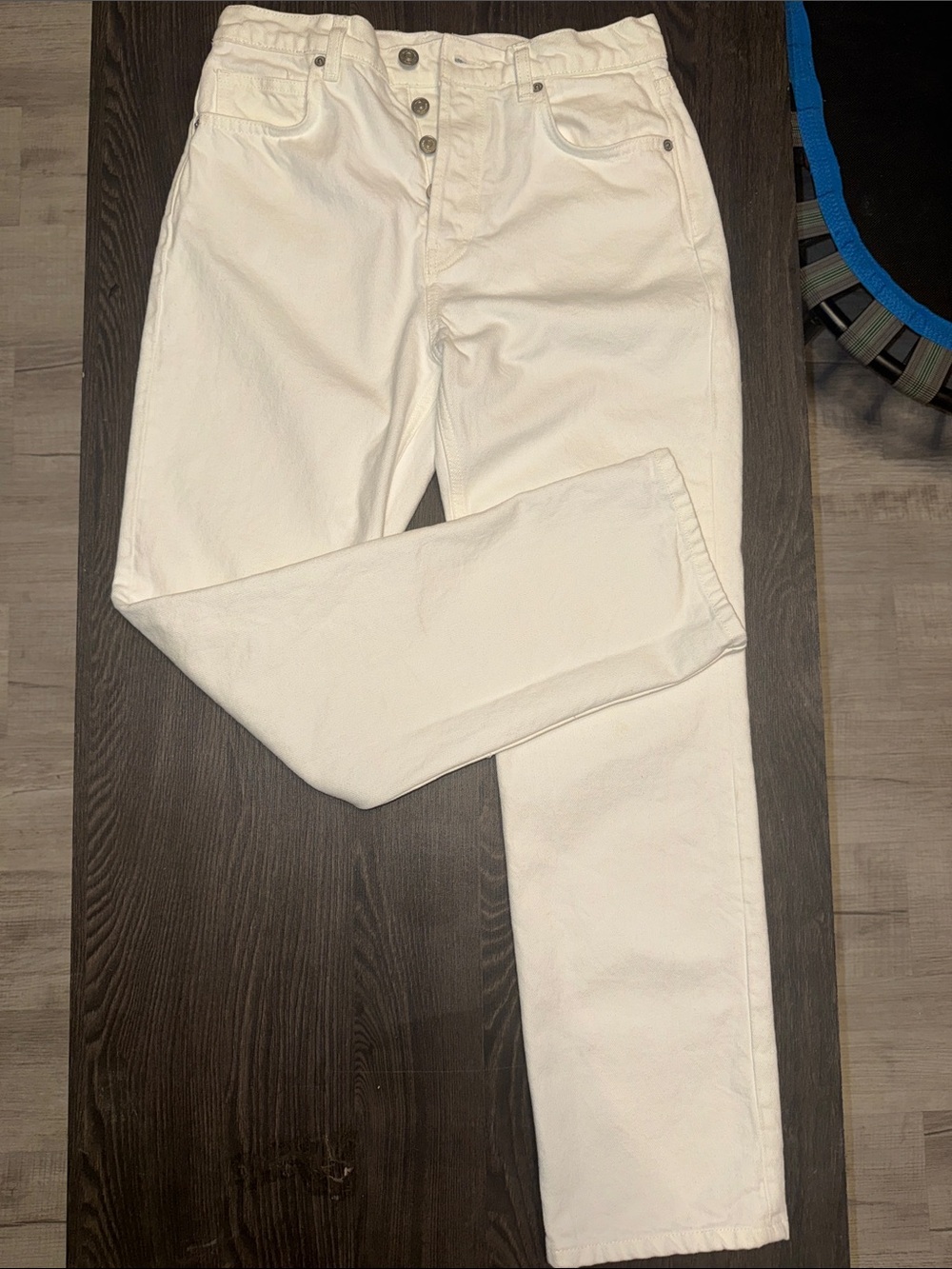 Reformation women’s Cream Button-Fly Chinos